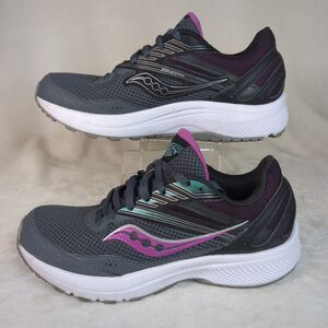 Saucony Cohesion 15 Shoes Gray/Purple Womens Size 7.5 Outdoor Running S10701-17